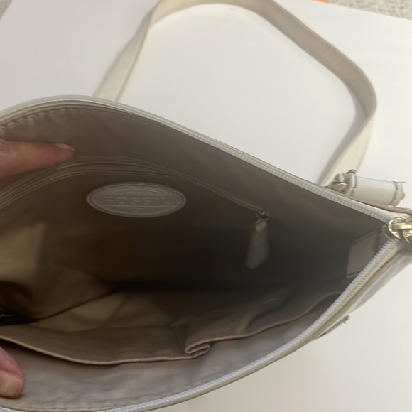 Fossil leather and canvas crossbody - Picture 6 of 7